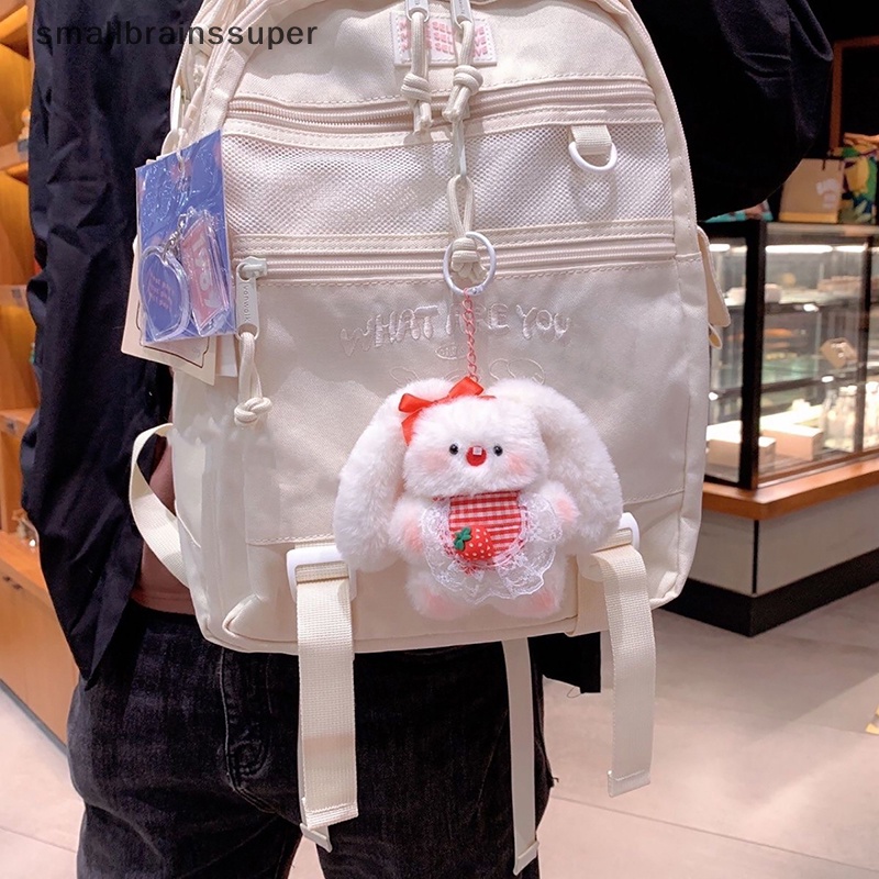 Móc Khóa Hình Thỏ Nhồi Bông Tai To Mềm Mại Đáng Yêu Dành Cho Ba Lô / Móc Khóa Trẻ Em SBS