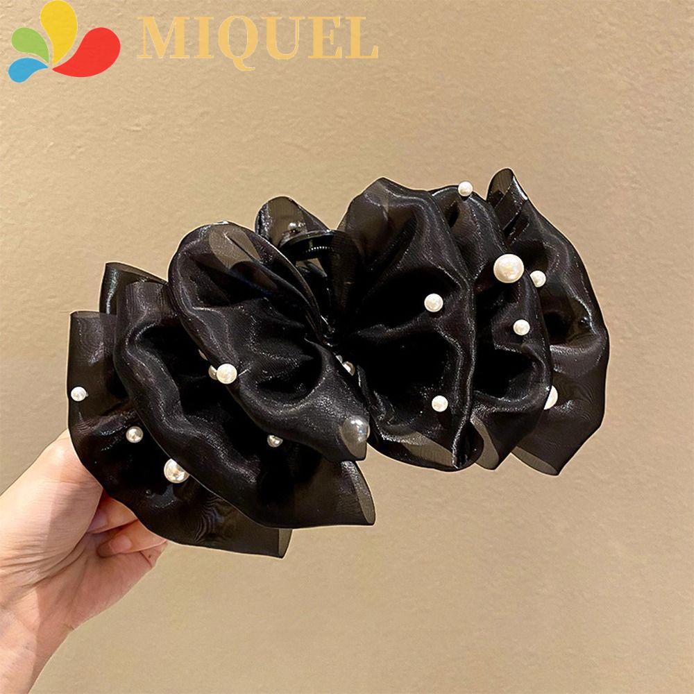 MIQUEL Kẹp Tóc Nơ Nhiều Lớp Cỡ Lớn Thời Trang Dự Tiệc Cho Nữ