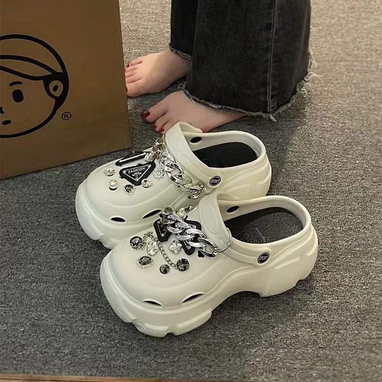 HHH Dép CROSS 5CM dép Sandal nữ 2023NEW crocs mùa hè  Đế Dày Xinh Xắn 072801