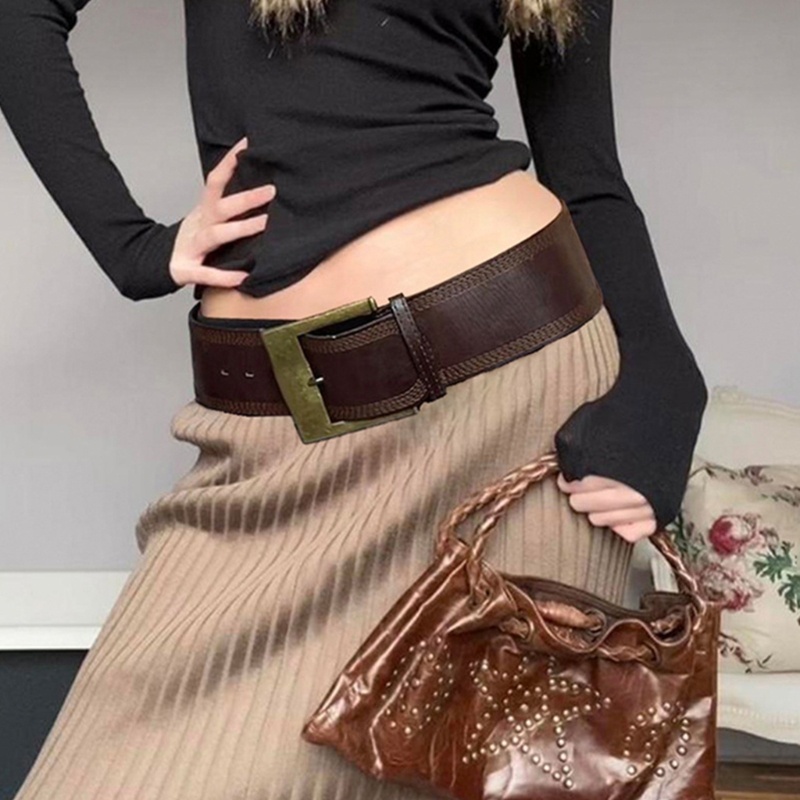 Thắt Lưng Khóa Kim Loại Phong Cách Punk Cá Tính Cho Nữ