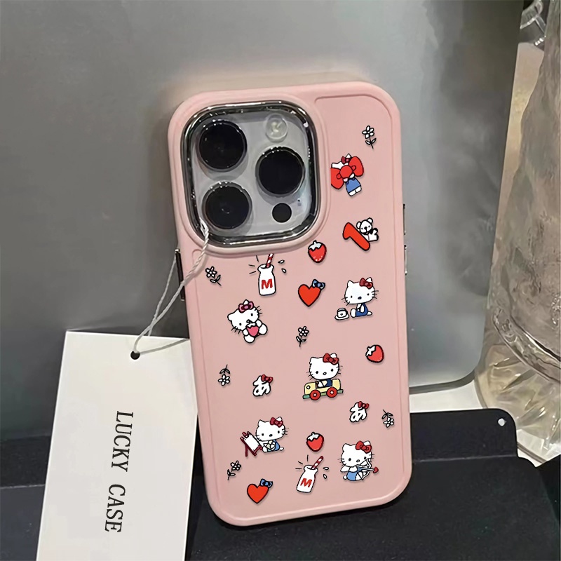 Ốp Điện Thoại Silicon Mềm Chống Sốc Phối Nút Kim Loại Dành Cho IPhone 14 13 12 Pro Max