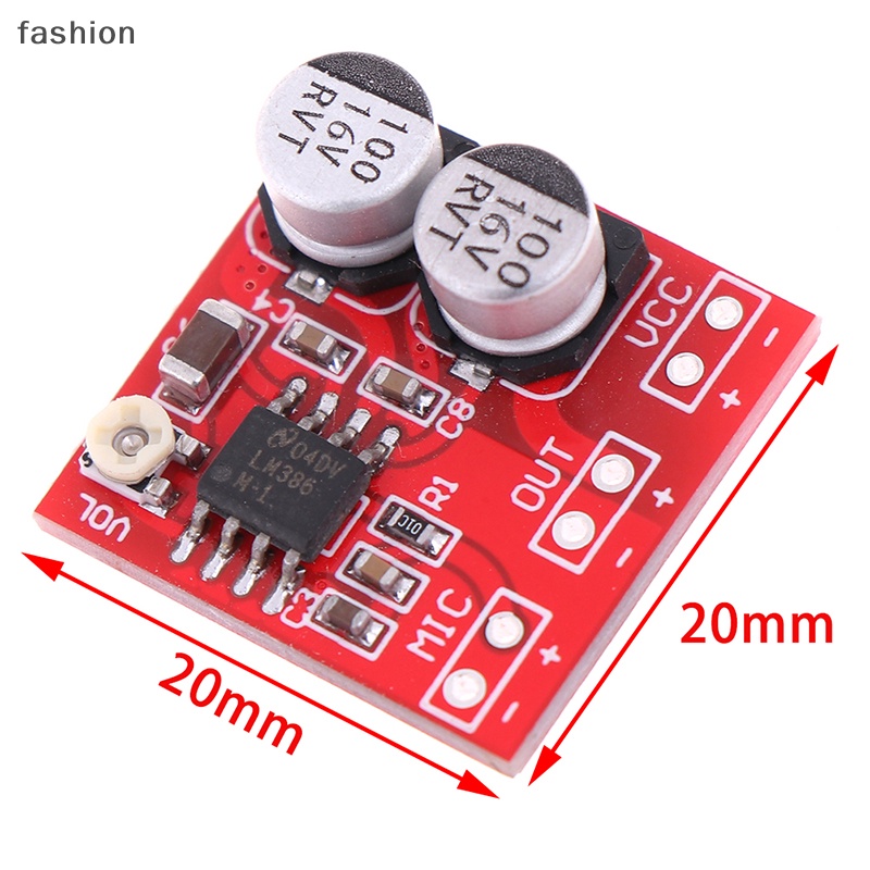 Bo mạch khuếch đại công suất micro Electret 5V-12V LM386 đạt được 200 lần mic amp VN