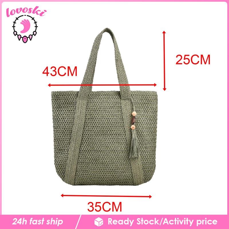 Túi Xách Đan Lát Phong Cách Boho Thời Trang Cho Nữ