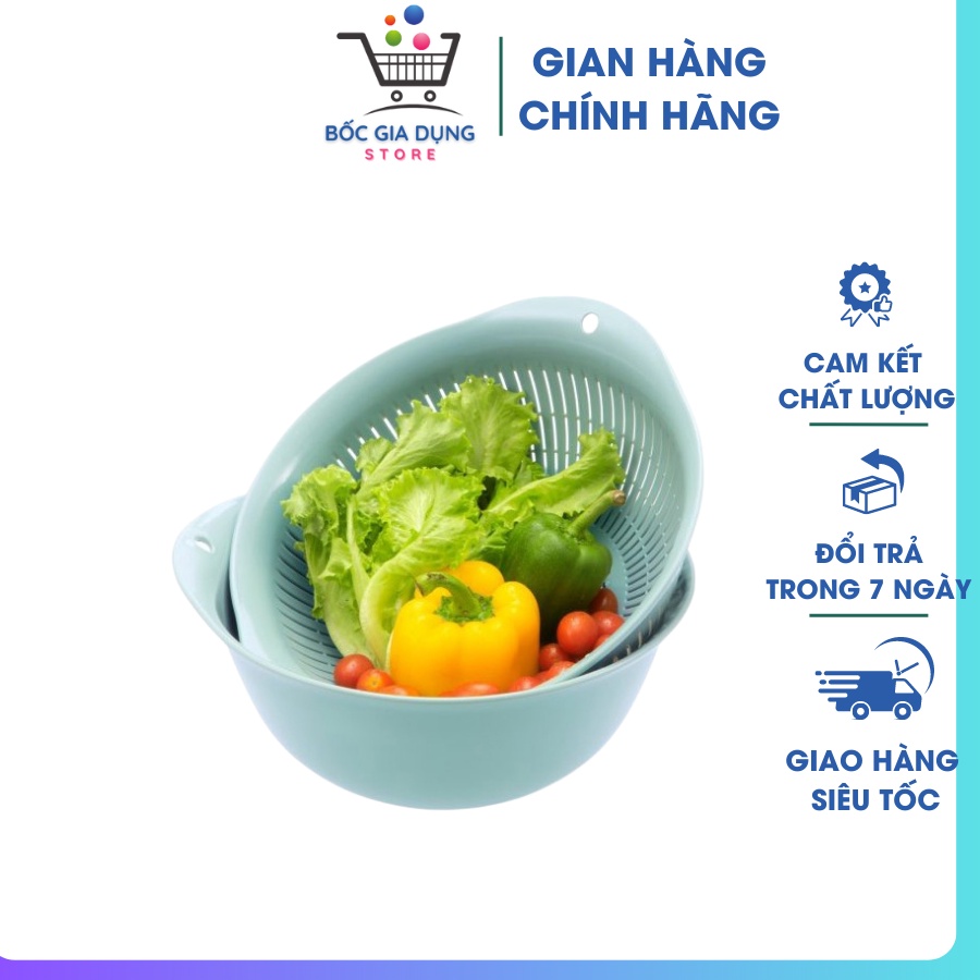 Thau Rổ Nhựa Tròn Yoko Inochi Bộ Thau Rổ Cao Cấp