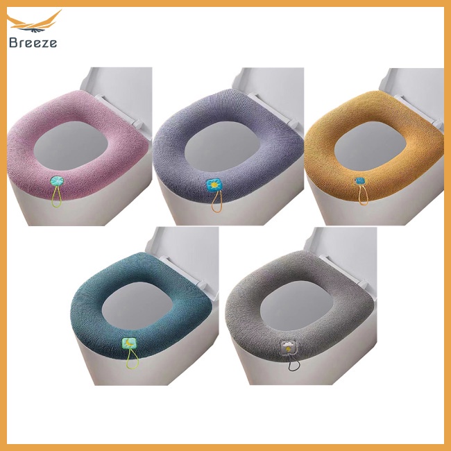 Vỏ Bọc Bệ Ngồi Bồn Cầu Dày Dặn Mềm Mại Ấm Áp Mùa Đông Có Tay Cầm Và Có Thể Giặt