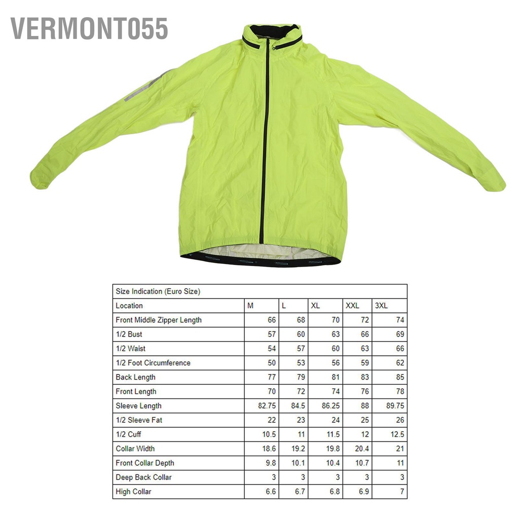 Vermont055 Bốn Mùa Mỏng Chống Thấm Nước Áo Mưa Đi Xe Đạp Thoáng Khí Khoác Nam Nữ Vàng Huỳnh Quang