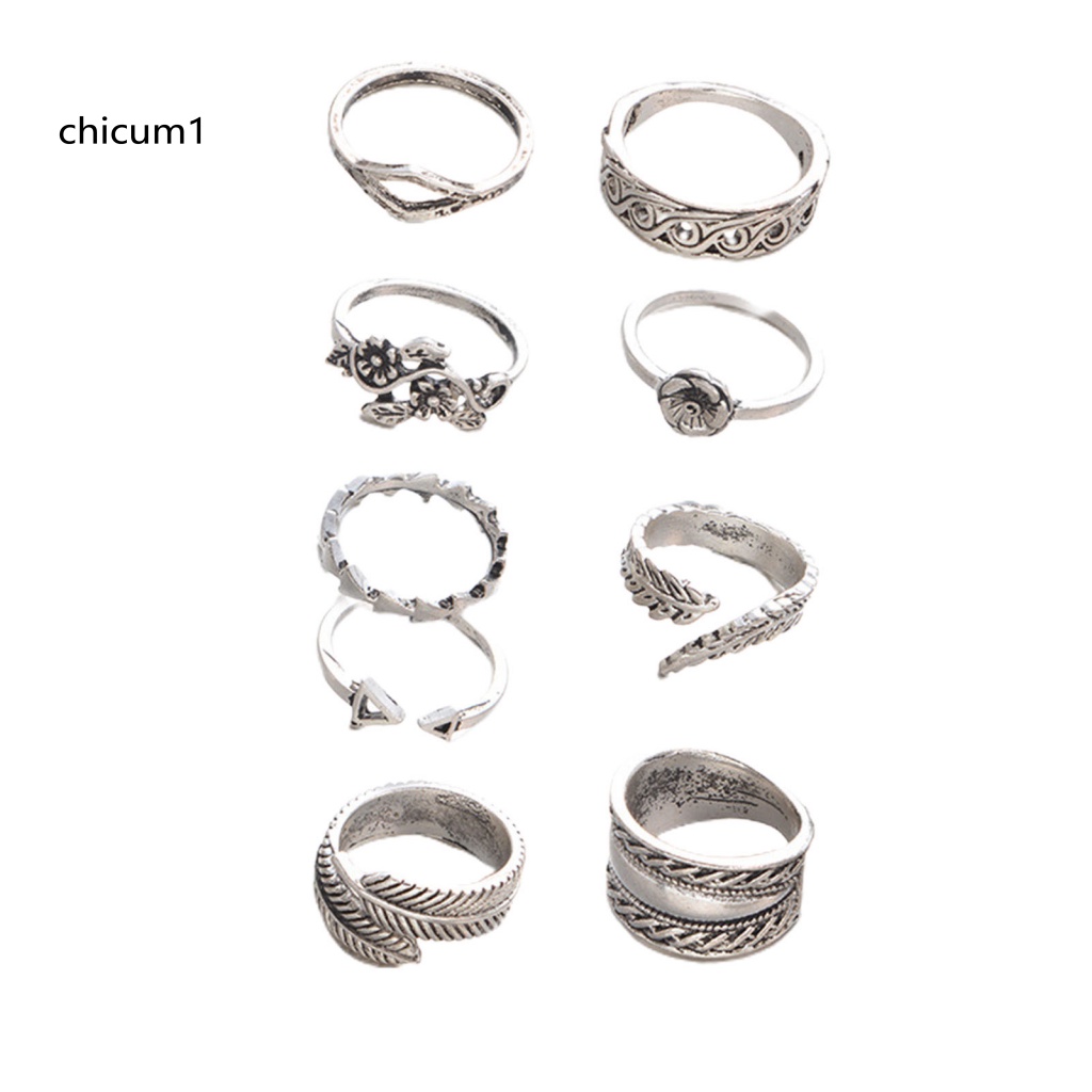 Set 9 Nhẫn Đeo Khớp Ngón Tay Phong Cách Vintage