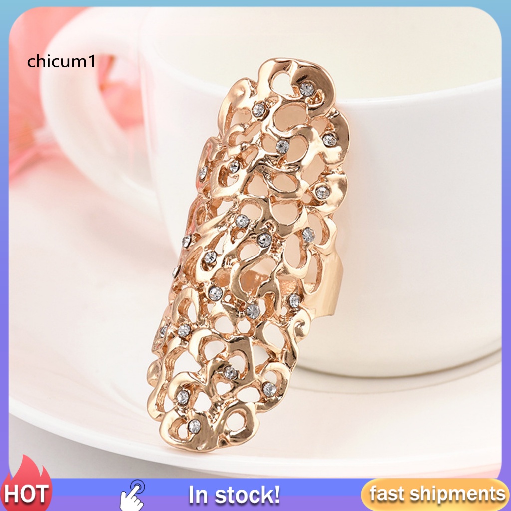 Nhẫn Đeo Khớp Ngón Tay Đính Đá Phong Cách Vintage Thời Trang