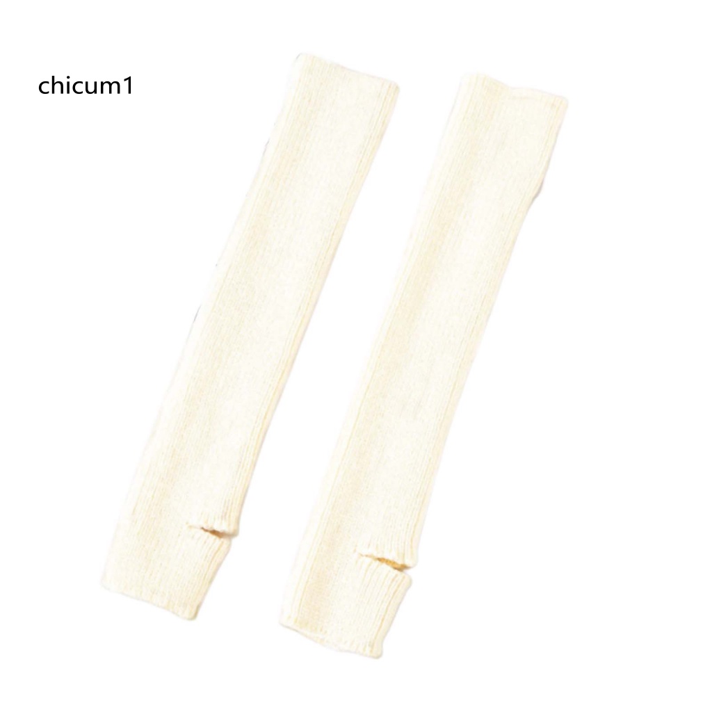 1 Đôi Tất Dệt Kim Giữ Ấm Chân Dày Dặn Màu Sắc Đơn Giản