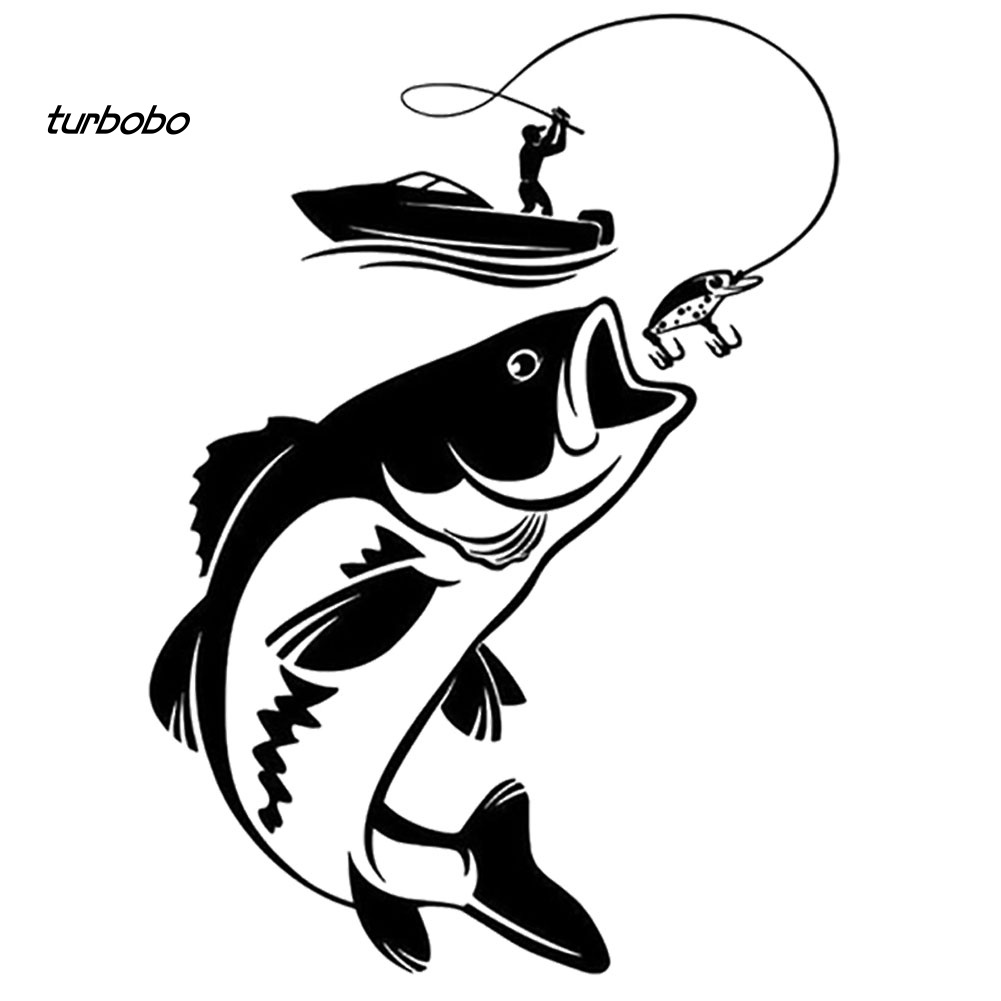 Turbobo Đề Can Dán Trang Trí Xe Hơi / Tàu Thuyền Hình Cá Phản Quang