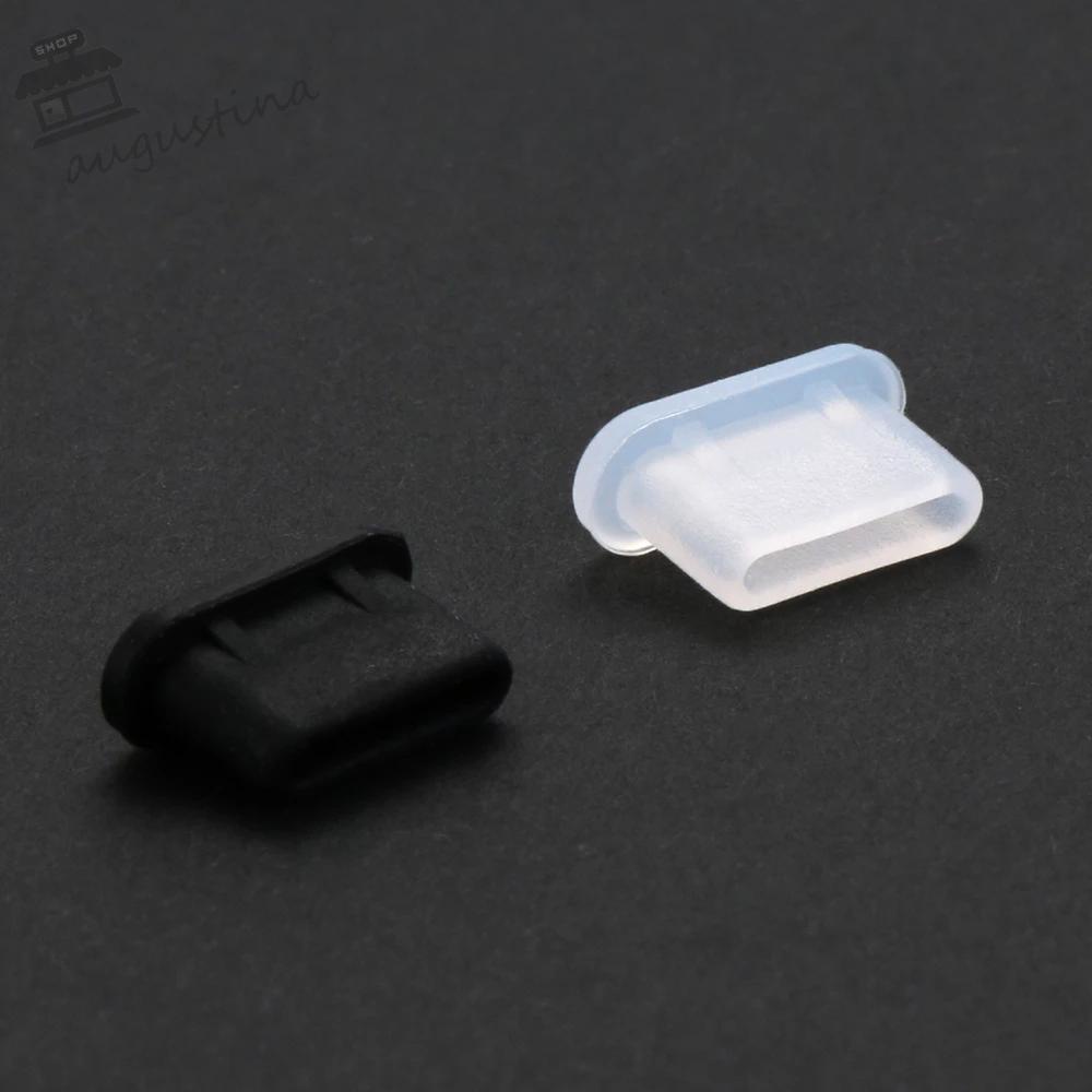 AUGUSTINA HUAWEI Nắp Đậy Dây Cáp Sạc USB Loại C Bằng Silicon Màu Đen Chống Bụi
