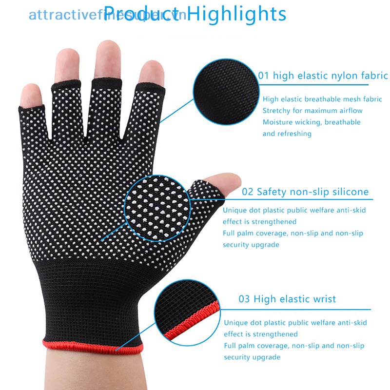 Afs Găng Tay Nửa Ngón Chống Trượt Chống Mồ Hôi Tiện Dụng Khi Đạp Xe