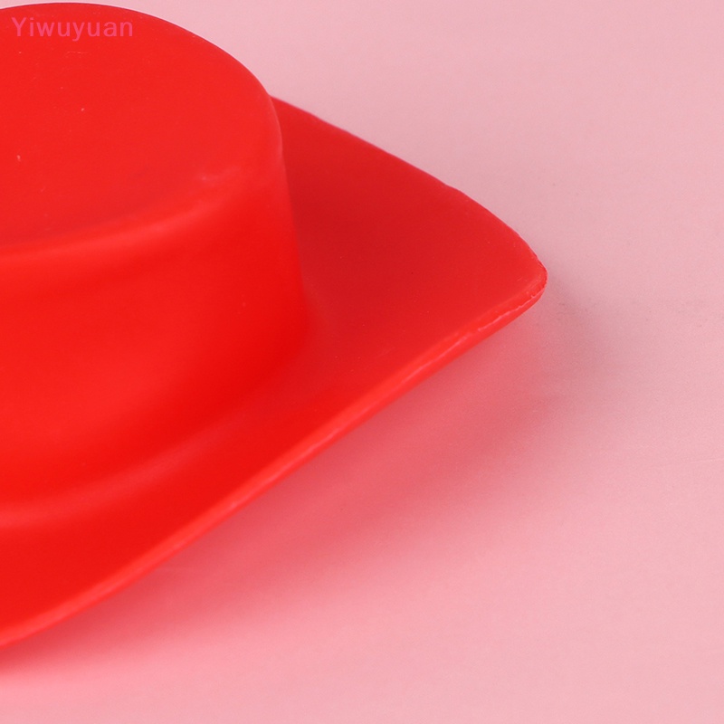 < Yiwuyuan > Set 10 Mũ Cao Bồi Mini Bằng Nhựa Màu Tím / Đỏ Thời Trang Sáng Tạo Và Thiết Thực Cho Búp Bê Bé