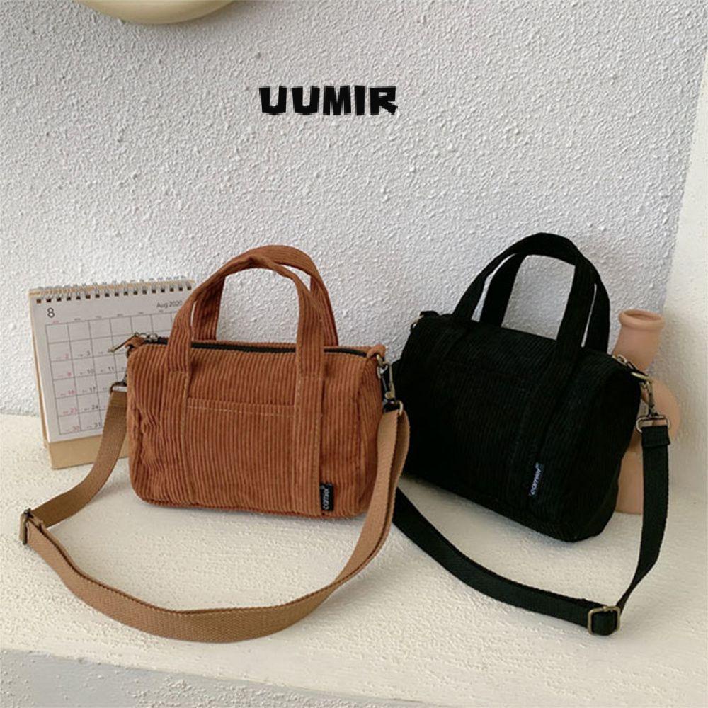 UUMIR Túi Xách Nhung Kẻ Thời Trang Mùa Thu Đông Giản Dị Dành Cho Học Sinh