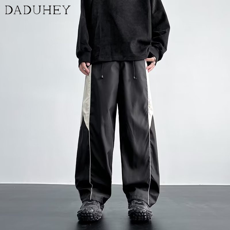 DaDuHey Men's and Women's American High Street Retro Hip Hop Straight Casual Pants 2023 Summer Fashion Brand and Thin Handsome Arrow Loose Cargo Pants Jogger Pants