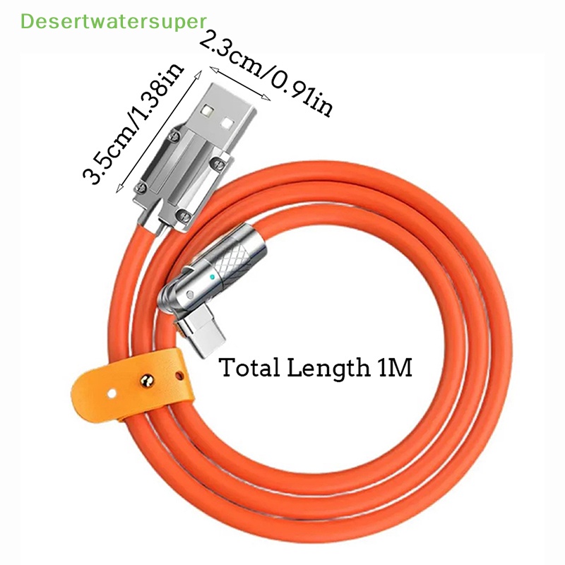 1 Dây Cáp Sạc Nhanh 120W 6A Micro USB Type C Xoay 180 Độ