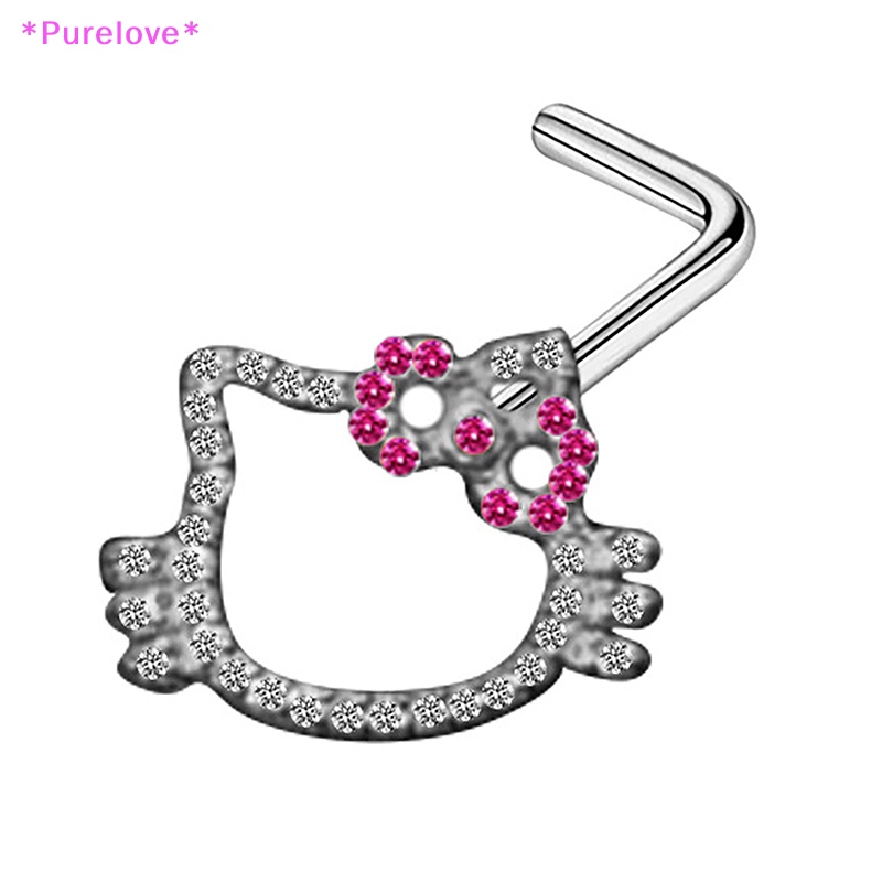 Khuyên Mũi Bằng Thép Không Gỉ Hình Trái Tim / Bướm Thời Trang Dành Cho Nữ Mới