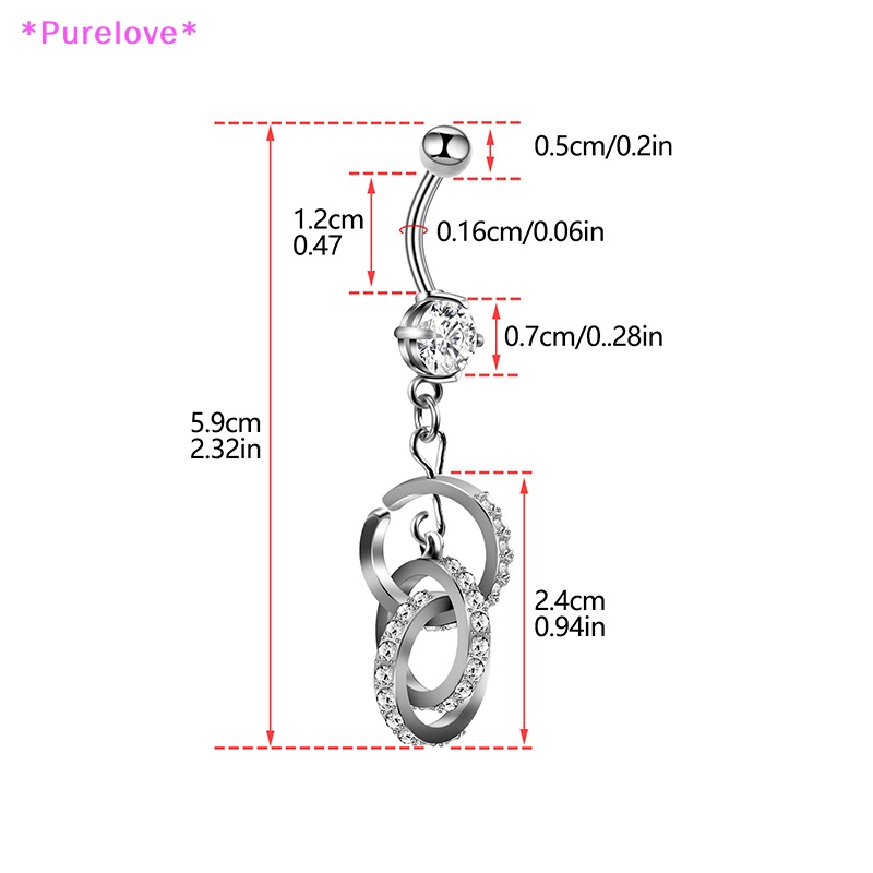 Khuyên Rốn Tròn Đính Đá Pha Lê Thời Trang Cho Nữ Mới