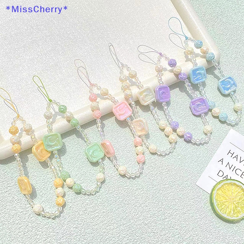 Mchy > Dây Đeo Điện Thoại Acrylic Hoạt Hình Hạt Ngọc Trai Quyến Rũ Thời Trang Nữ Tính Chống Thất Lạc