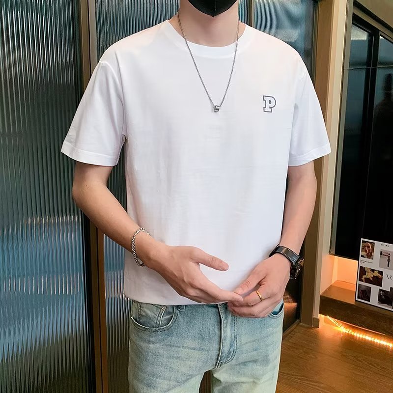 Áo Thun Tay Ngắn Cổ Tròn Dáng Rộng Thời Trang Mùa Hè Hàng Mới Dành Cho Bạn Nam
