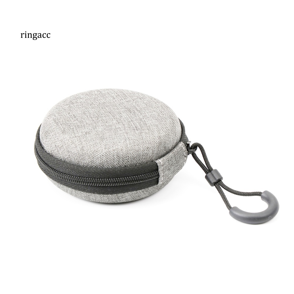 Bộ 2 Túi Đựng Tai Nghe Không Dây EVA Hình Vuông / Tròn Có Khóa Kéo Ốp