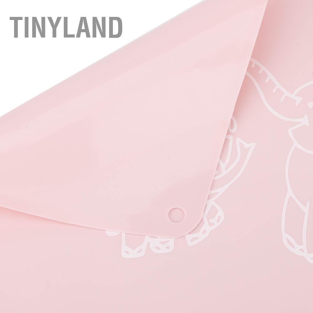Hàng HOT TinyLand Placemat Tấm lót bàn bằng silicon cho trẻ em Cách nhiệt Cấp thực phẩm nhà bếp (Kích thước màu hồng: K.