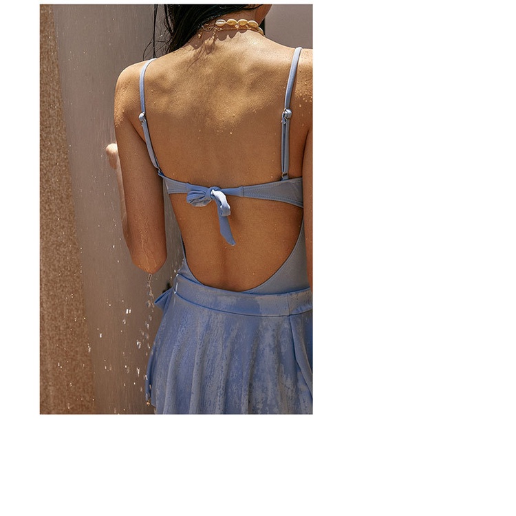 Bộ Đồ Bơi Một Mảnh Màu Trơn Phong Cách Hàn Quốc Gợi Cảm Cho Nữ