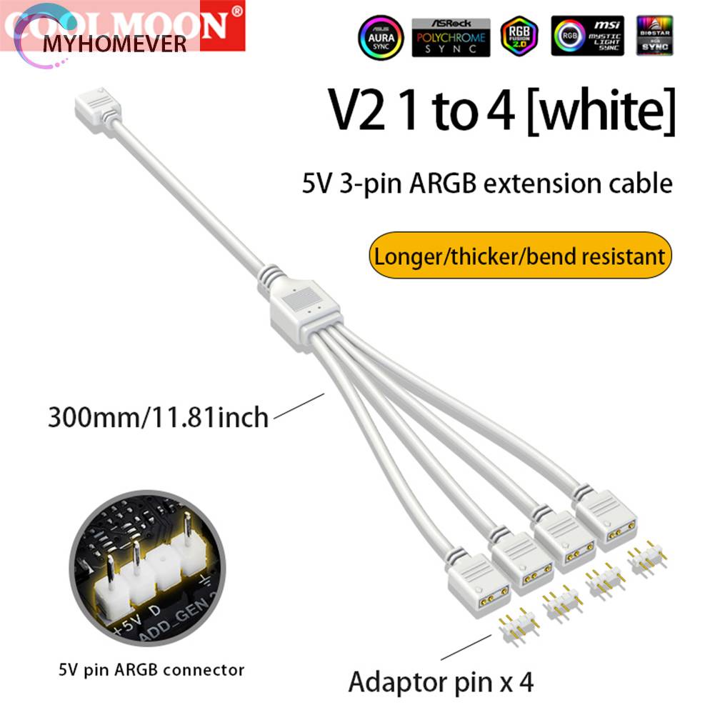 Cáp Chia Cổng 5V 3PIN 1 Sang 2 / 3 / 4 Cho Quạt Máy Tính