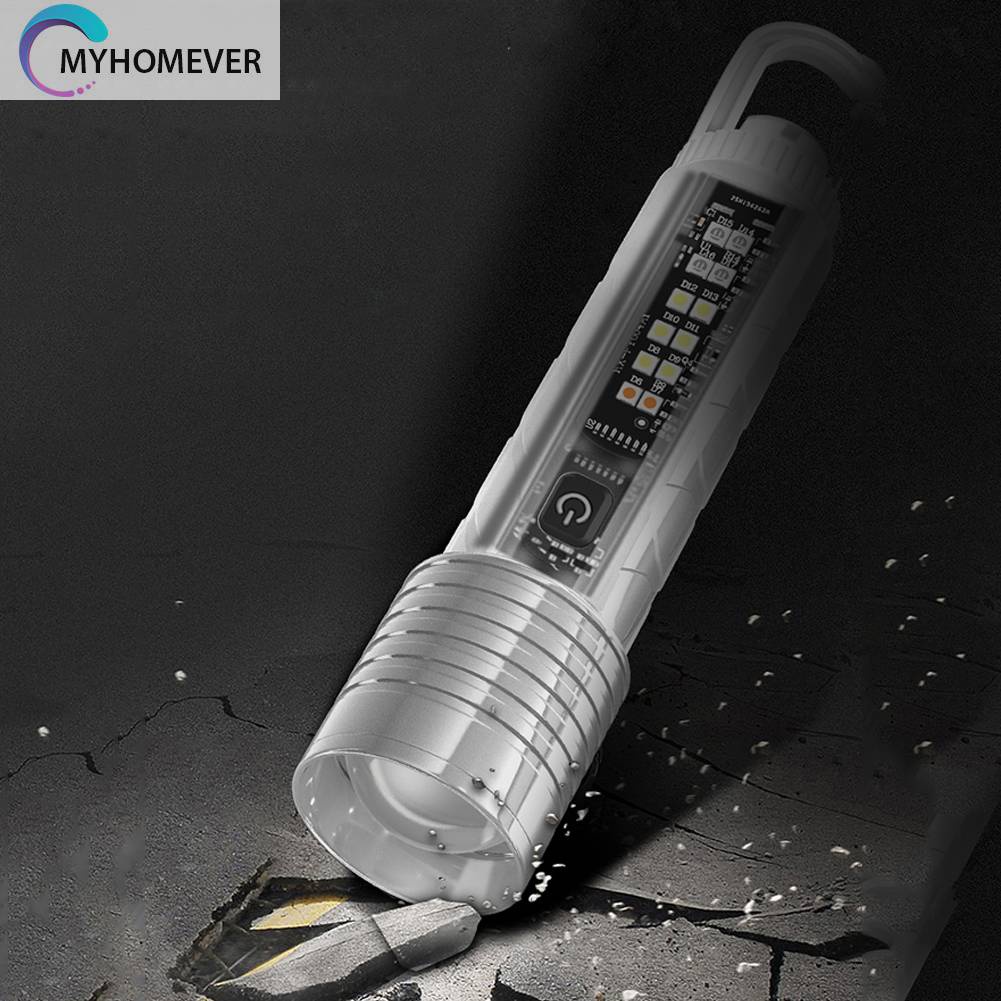 Đèn Pin LED COB / COB Thu Phóng Được 1500mAh Cổng Sạc USB Loại C IPX4