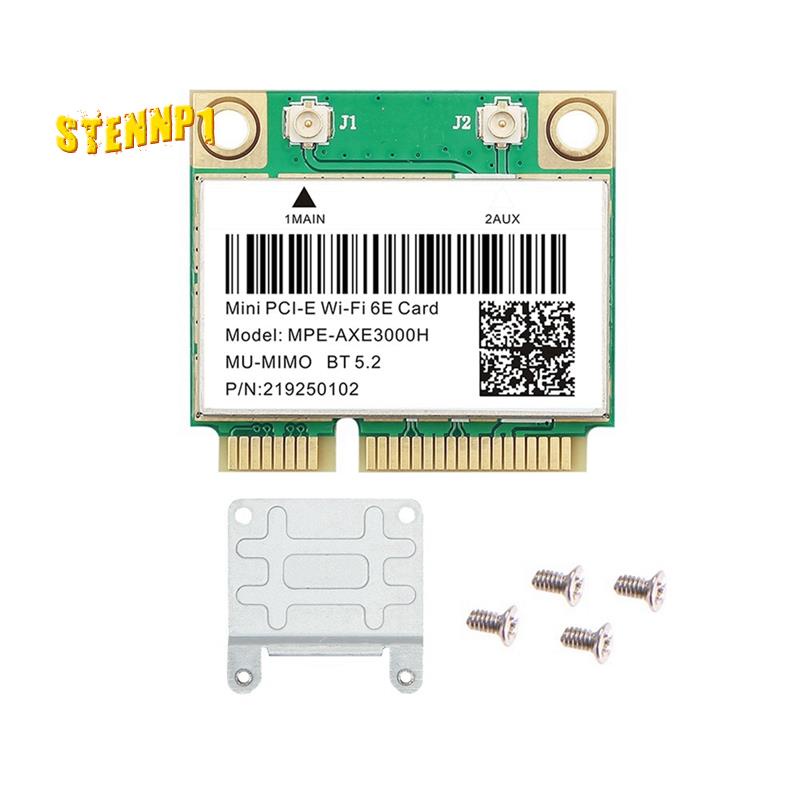 Card Mạng Không Dây Mini PCI-E Bluetooth 5.2 AX210 6E MPE-AXE3000H 802.11AX / AC