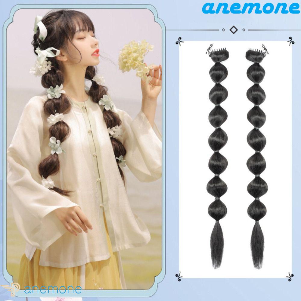 ANEMONE Tóc Giả Kiểu Công Chúa Bằng Sợi Tổng Hợp Tự Nhiên Dùng Hóa Trang