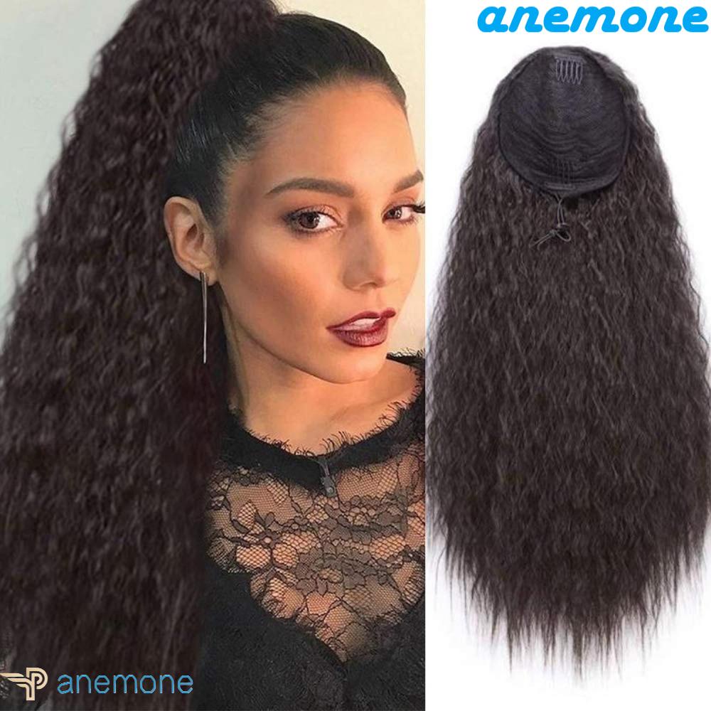 ANEMONE Dây Buộc Tóc Đuôi Ngựa Bằng Sợi Tổng Hợp Mềm Dày Dặn Chất Lượng Cao