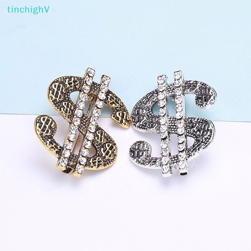 Ghim Cài Áo Hình Tờ Tiền Đô La Đính Đá Phong Cách Hip Hop Cổ Điển Thời Trang Cho Nam Và Nữ