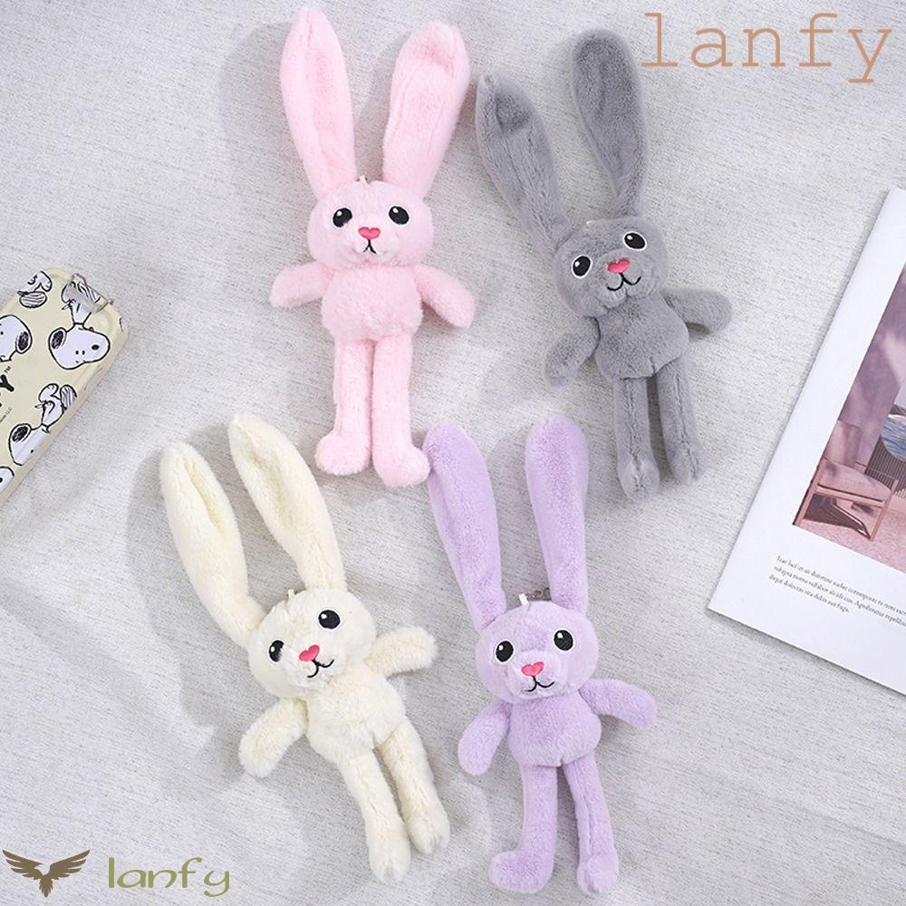 LANFY Móc Khóa Hình Thỏ Nhồi Bông Đáng Yêu