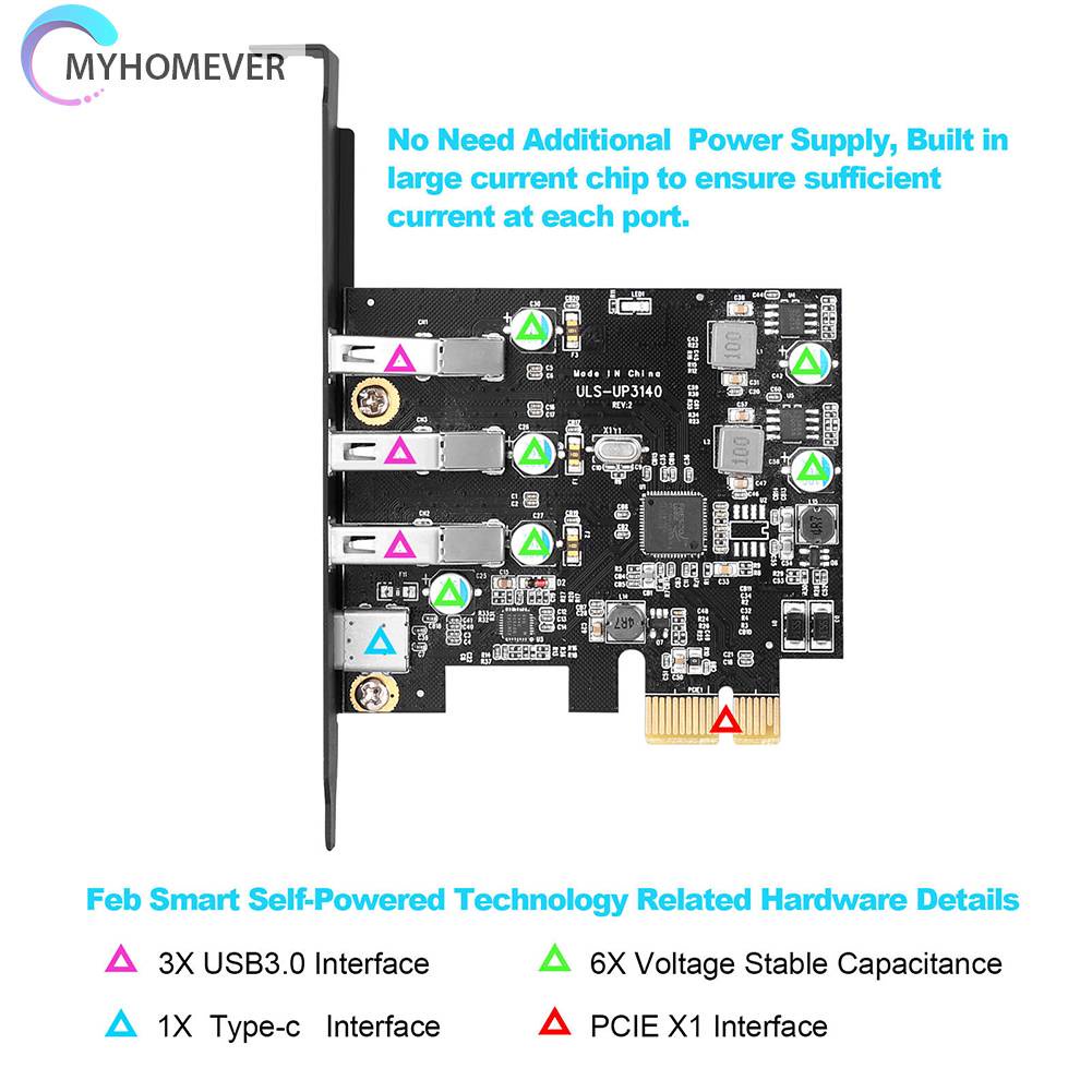 Bảng Mạch Điều Khiển Mở Rộng 5Gbps Cho Windows7 / 8 / 10 / XP / Server 2008