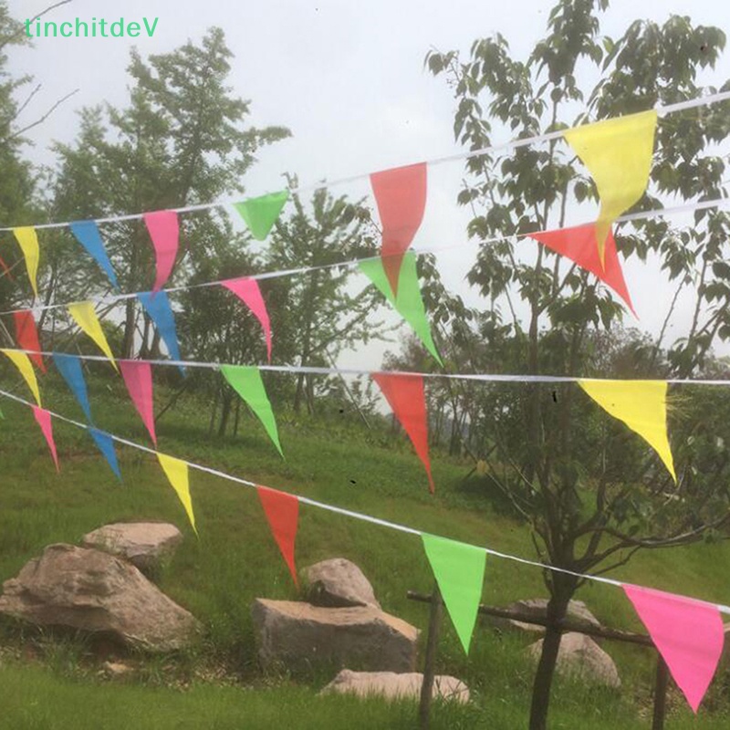 Dây Cờ Tam Giác 8M Nhiều Màu Trang Trí Tiệc [Mới] [Mới]