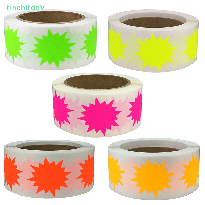 Cuộn 500 Nhãn Dán Đánh Dấu Mã Vạch Màu Sắc 1 Inch Tiện Dụng