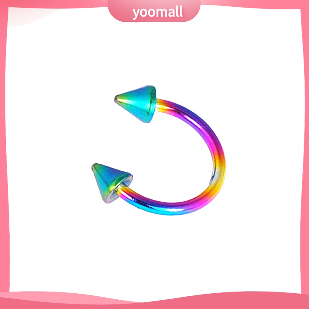 Khuyên Mũi Tròn Hình Quả Tạ Thời Trang Unisex