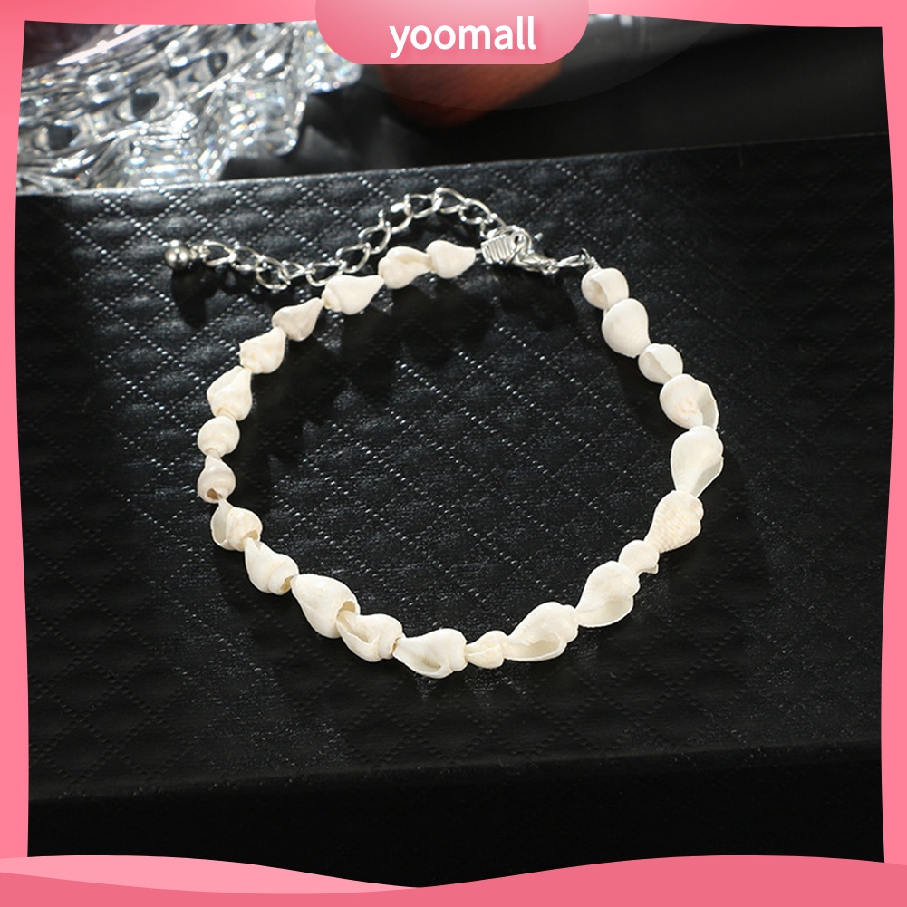 Set 2 Lắc Chân Đính Vỏ Sò Phong Cách Bohemia Thời Trang Cho Nữ