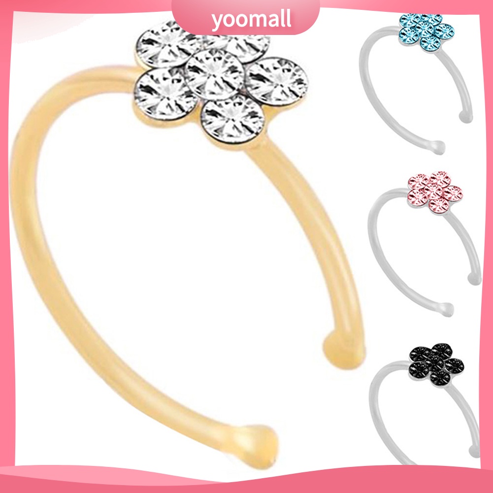 Khuyên Mũi Đính Đá Hình Bông Hoa Thời Trang Dành Cho Nữ