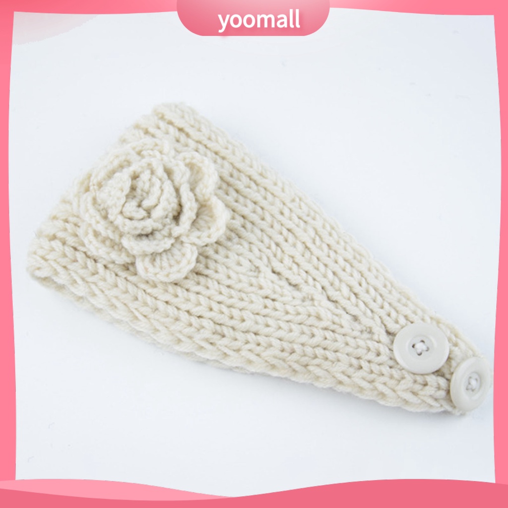 Băng Đô Dệt Kim Cài Nút Giữ Ấm Thoải Mái Cho Nữ