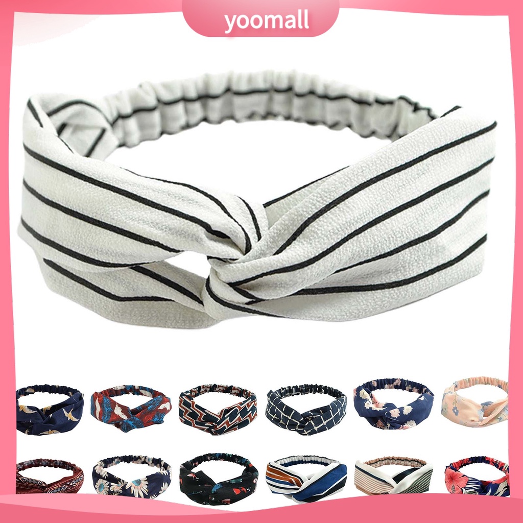 [YM] Băng Đô Trang Điểm Họa Tiết Hoa Ngọt Ngào Xinh Xắn Cho Nữ