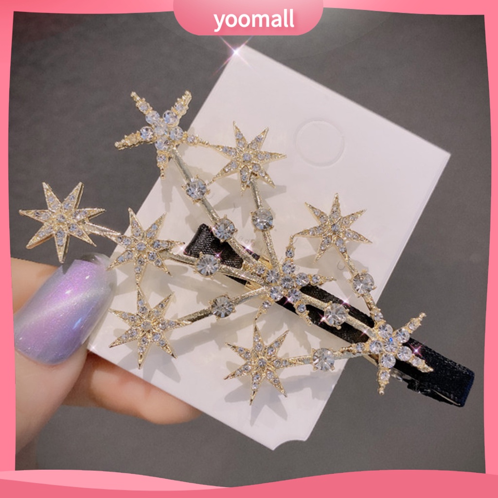 Kẹp Tóc Hình Ngôi Sao Đính Đá Lấp Lánh Thời Trang Cho Nữ