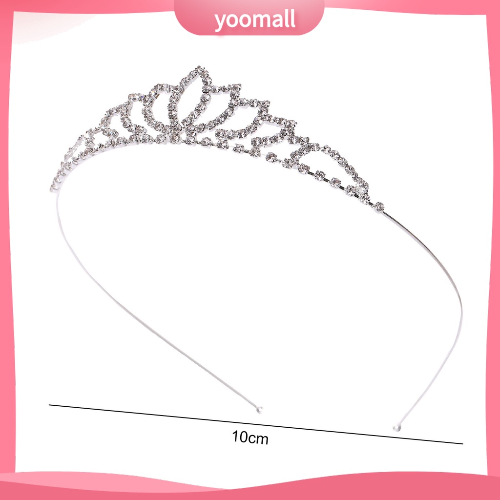 Vương Miện Cài Tóc Đính Đá Lấp Lánh Sang Trọng Cho Cô Dâu