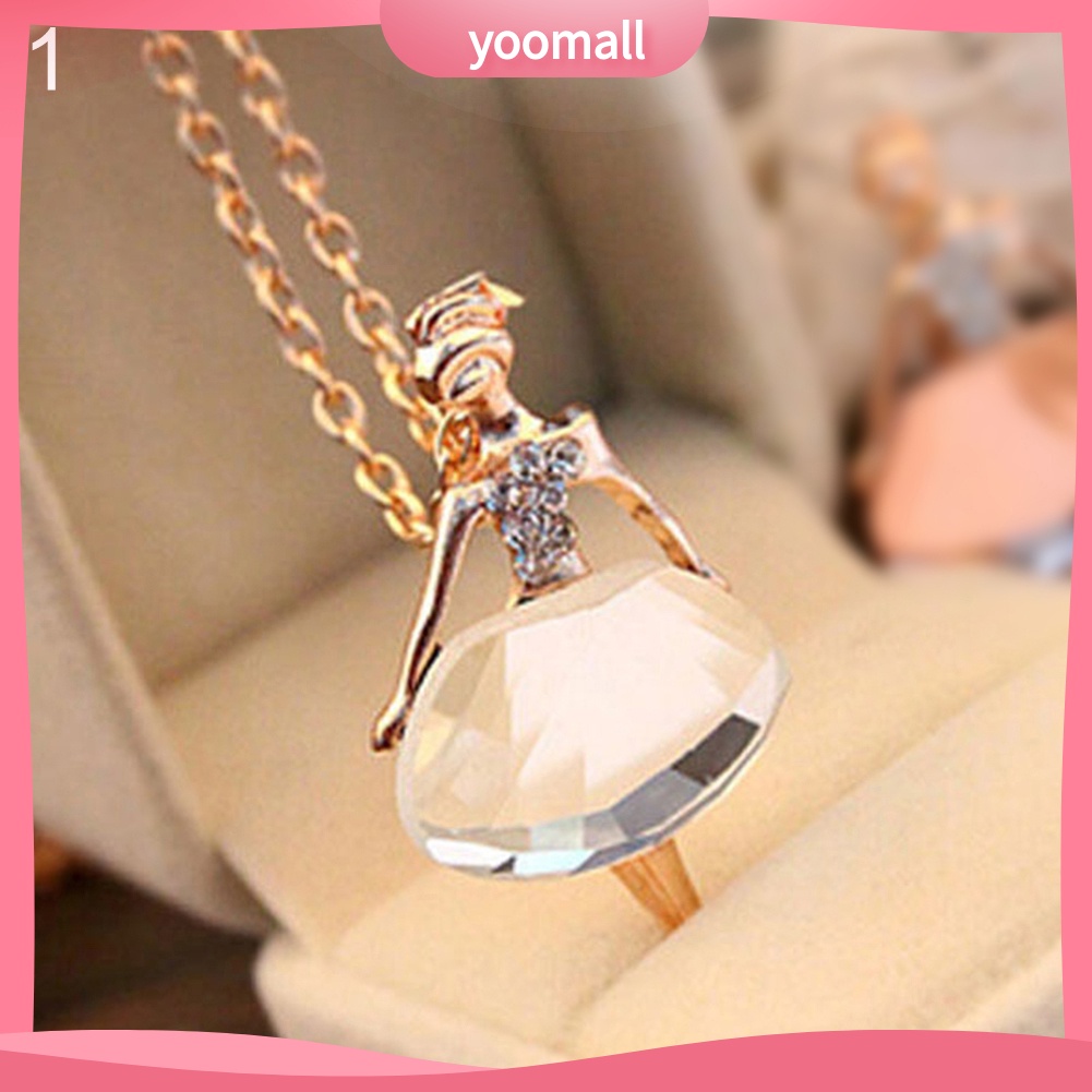 Vòng cổ Mặt Hình Cô Gái Múa Ba Lê Đính Đá Thời Trang Dành Cho Nữ