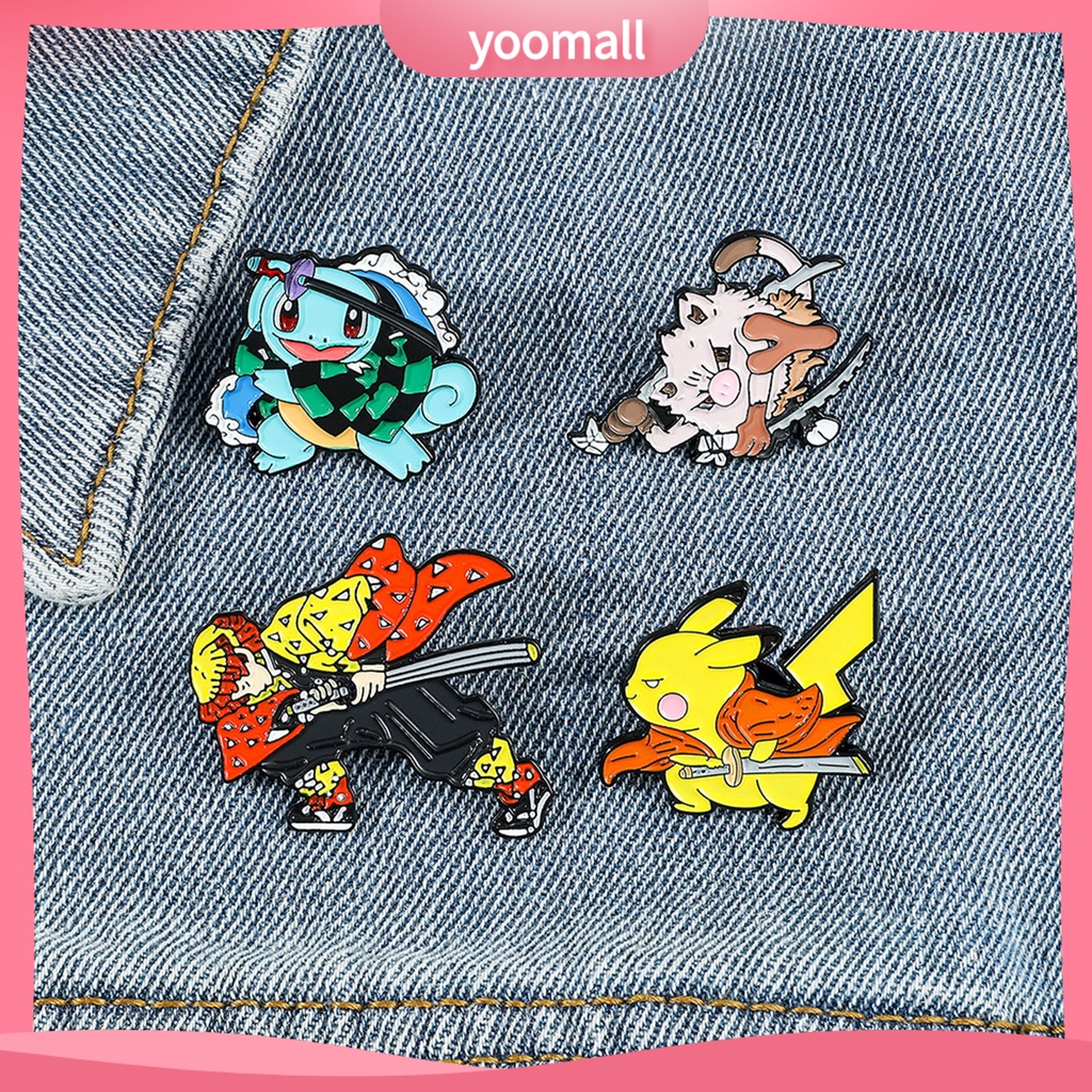 Ghim Cài Áo Mạ Điện Họa Tiết Hoạt Hình Anime Dùng Hóa Trang