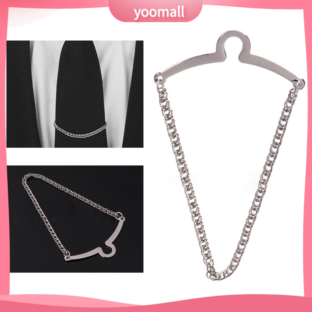 [YM] Kẹp Cà Vạt Dạng Chuỗi Kẹp Cố Định Không Độc Hại Chống Rỉ Sét Phù Hợp Với Tất Cả Các Loại Trang Phục Cho Nam