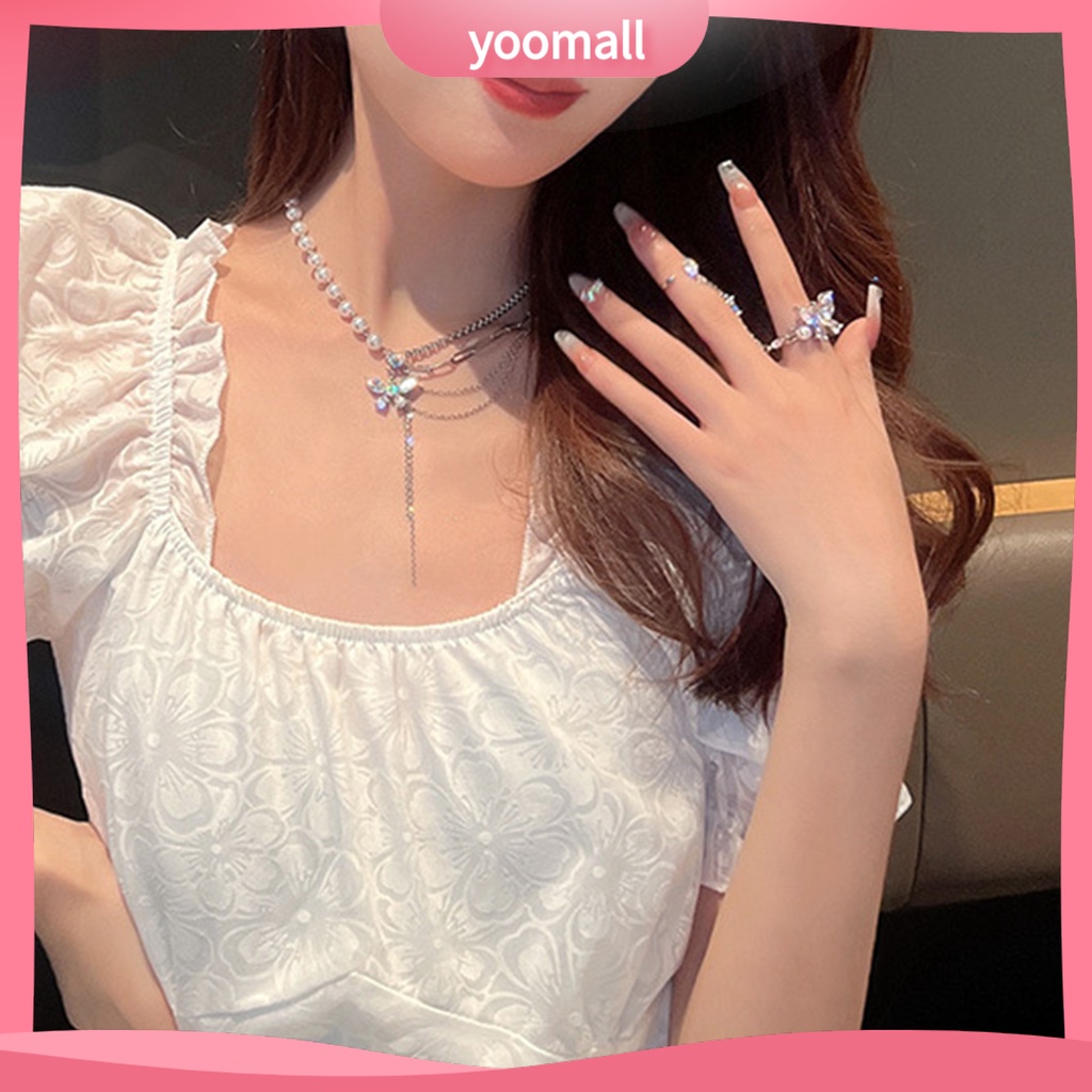 Vòng cổ Nhiều Lớp Đính Ngọc Trai Nhân Tạo Thời Trang Dành Cho Nữ