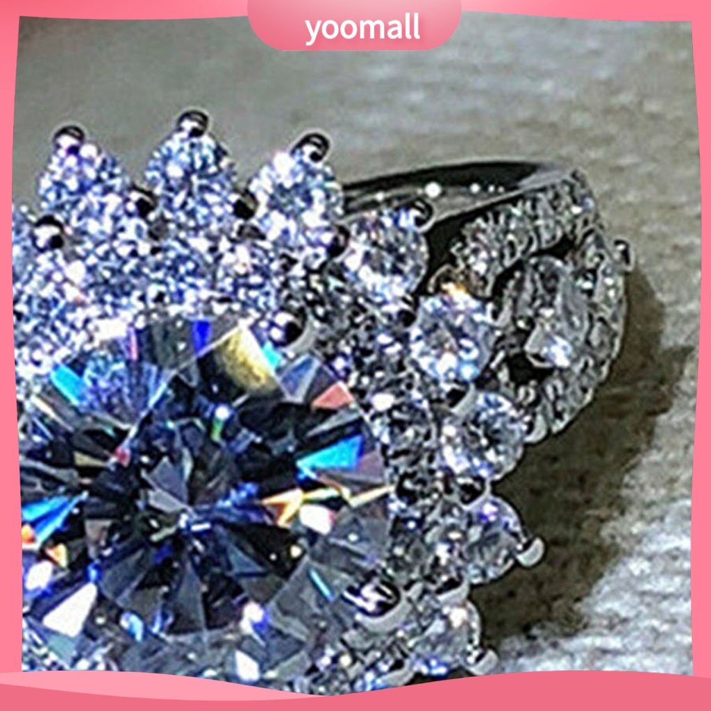 Nhẫn Hình Hoa Đính Đá Trọng Lượng Nhẹ Thời Trang Cho Nữ