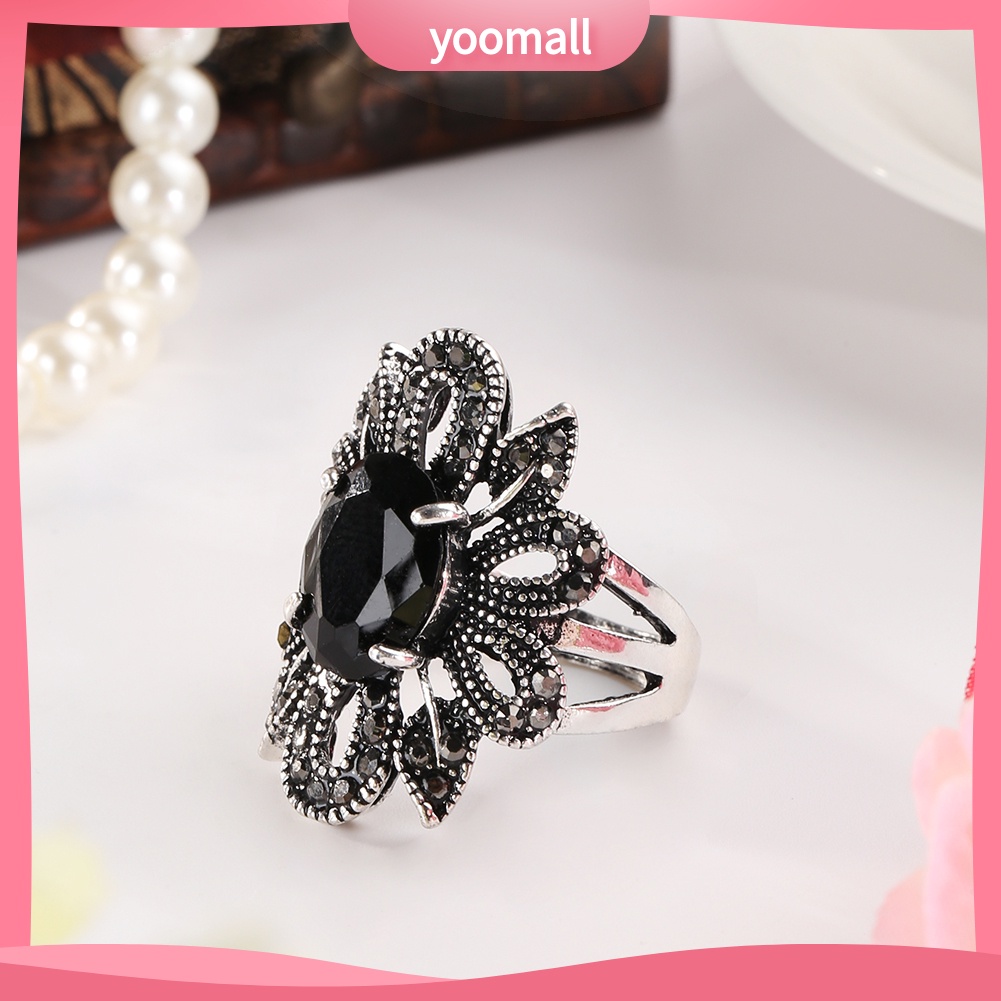 Nhẫn Hợp Kim Mặt Hoa Phong Cách Vintage Thời Trang Dành Cho Nữ